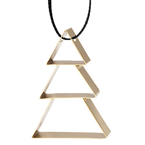 Stelton - Figura Ornament - Weihnachtsbaum - Stahl mit Messingüberzug - Klein - W: 4cm x H: 5,5cm x Ø 1,3cm von Stelton