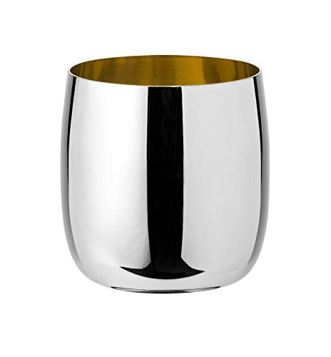 Stelton Foster Weinglas aus Edelstahl mit goldener Innenwand, 0.2l, dänisches design von Norman Foster von Stelton