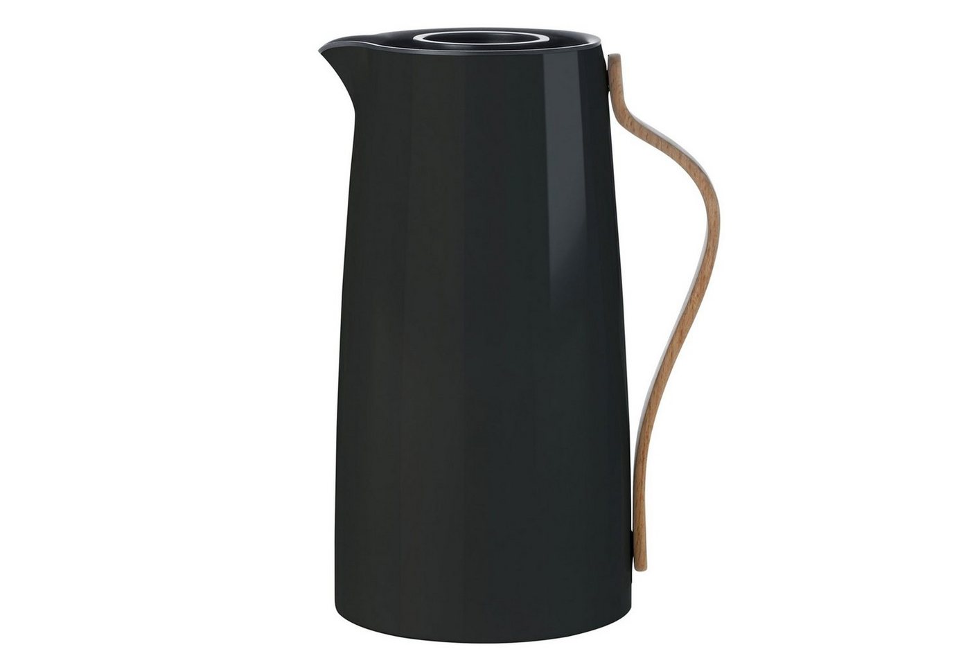 Stelton Isolierkanne stelton Emma Kaffeekanne mit Buchengriff Isolierkanne black, 1 l, stelton Emma Kaffeekanne Isolierkanne mit Buchengriff, black von Stelton