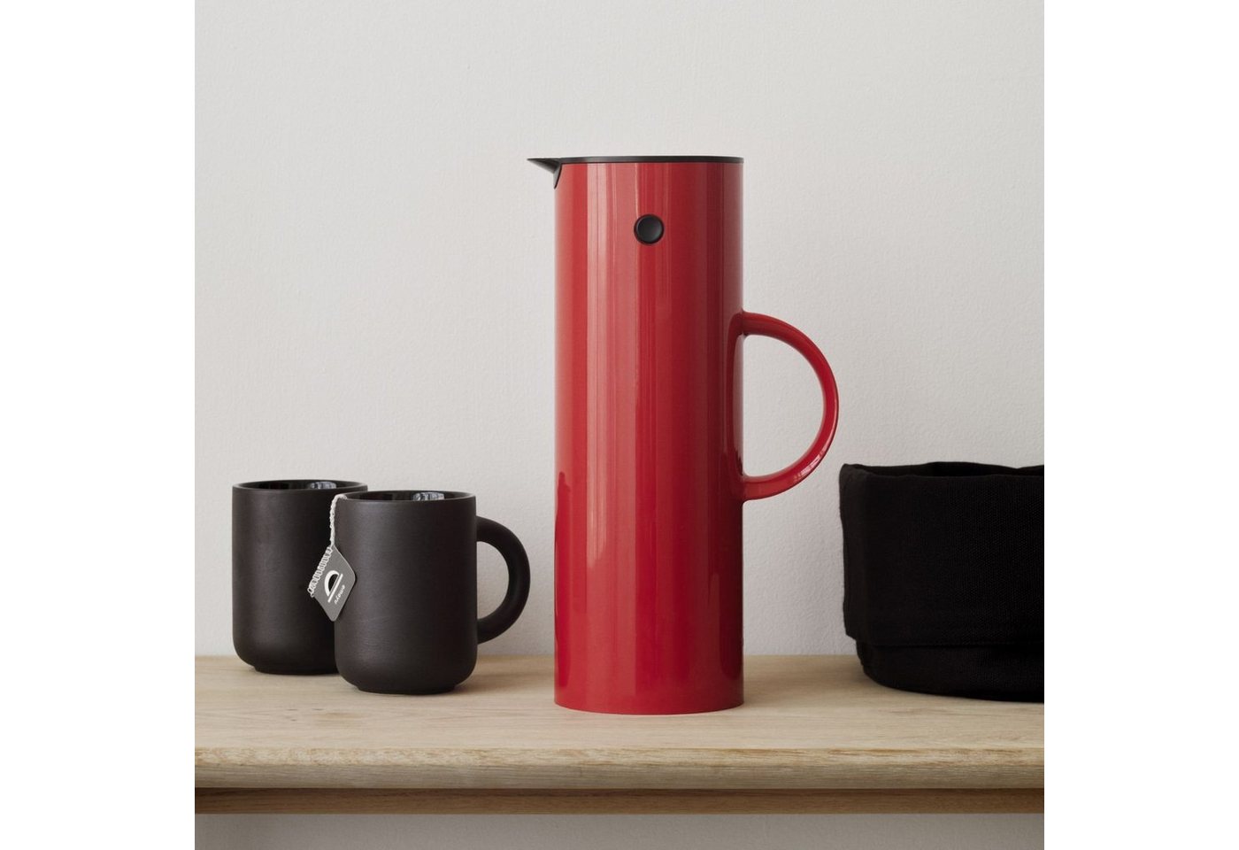 Stelton Isolierkanne EM77 Rot 1000 ml, 1 l von Stelton