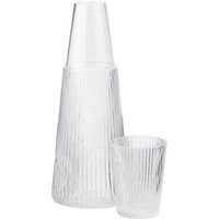 Stelton Karaffe 1l inkl. Glas PILASTRO, Glas von Stelton