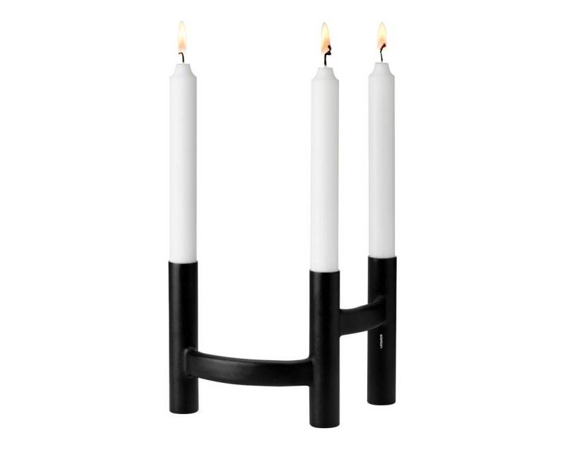 Stelton Kerzenhalter Kerzenständer dreiarmig ORA, Für runde Kerzen maximal 2 cm Durchmesser von Stelton