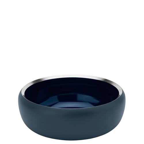 Stelton Ora Schale Ø22cm, taubenblau pulverbeschichtet innen mitternachtsblau H 8cm Nicht spülmaschinenfest von Stelton