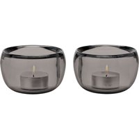 Stelton - Ora Teelichthalter, smoke (2er-Set) von Stelton