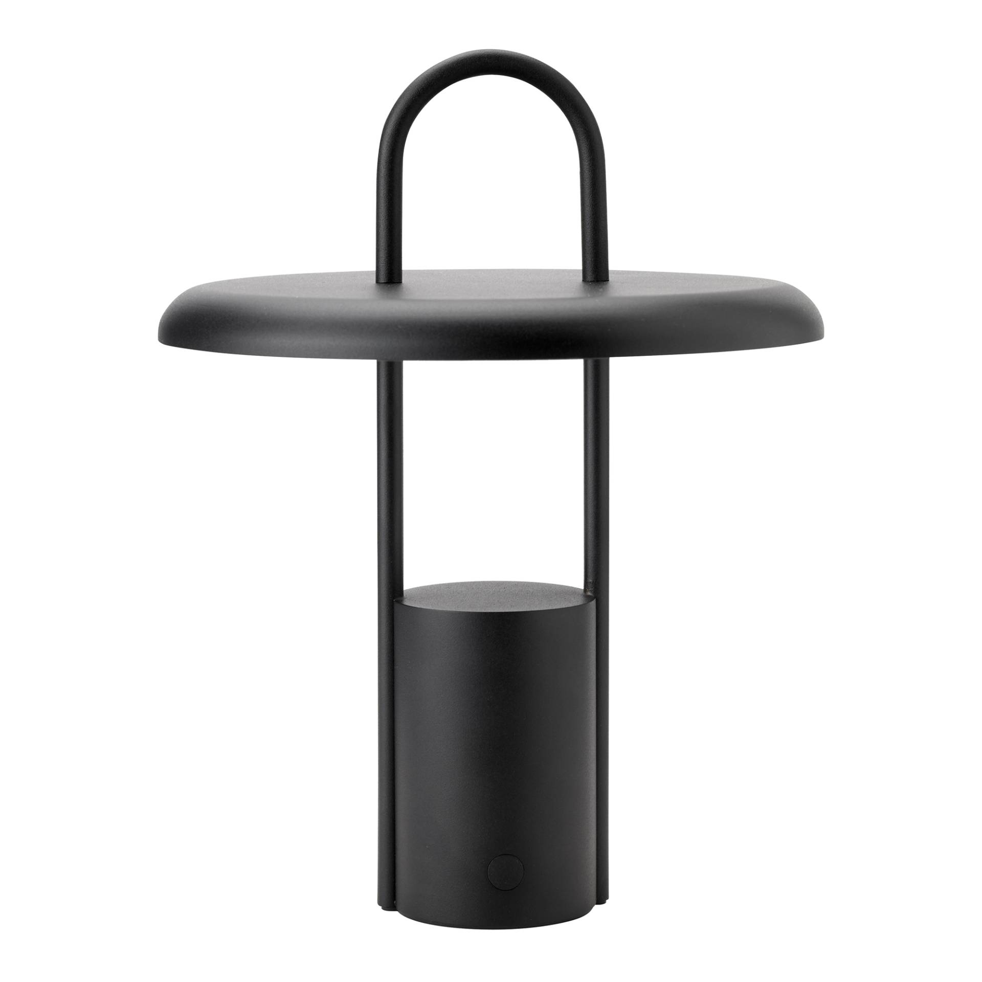 Stelton - Pier LED Akkuleuchte - schwarz/matte Pulverbeschichtung/Soft-Touch-Schalter-Dimmer/3 Stufen/USB Kabel 100cm/HxØ 25x20cm/LED 5V 1A 5W von Stelton