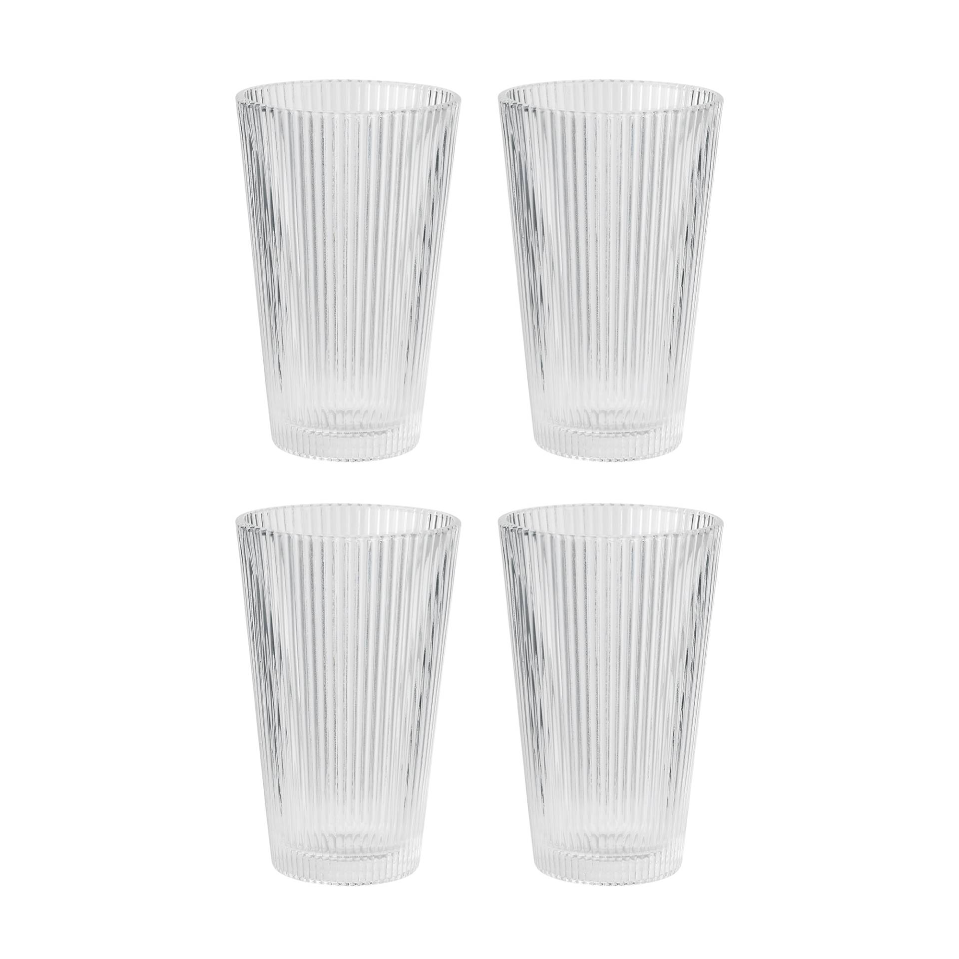 Stelton - Pilastro Trinkglas 4er Set - transparent/H x Ø 14x8,7cm/0,35L von Stelton