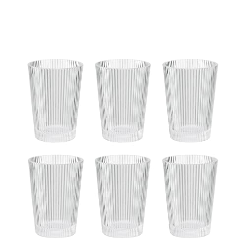 Pilastro Trinkglas 6er Set, transparent 0,33L H 11cm Ø 8cm von Stelton