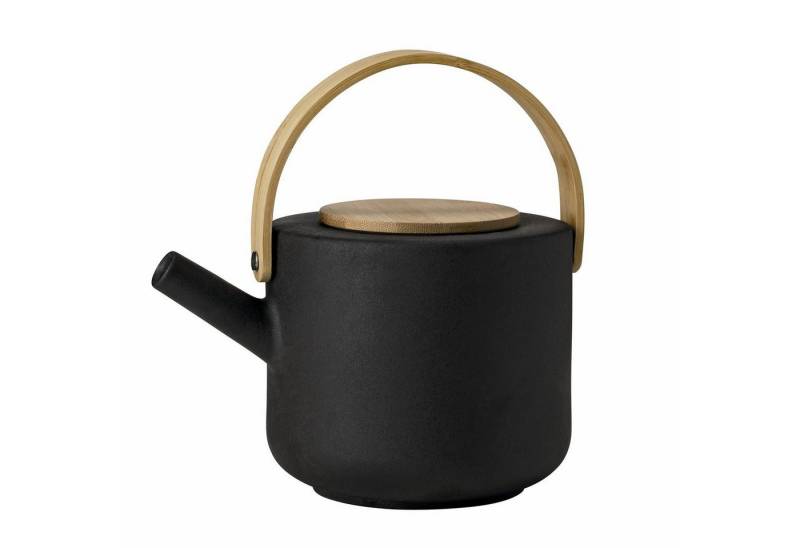 Stelton Teekanne Teekanne THEO Steingut matt schwarz, stelton THEO Teekanne Steingut 1,25 l matt schwarz von Stelton