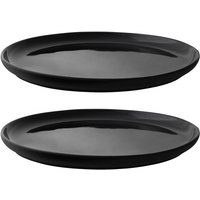 Stelton - Theo Teller, Ø 22 cm / schwarz (2er-Set) von Stelton