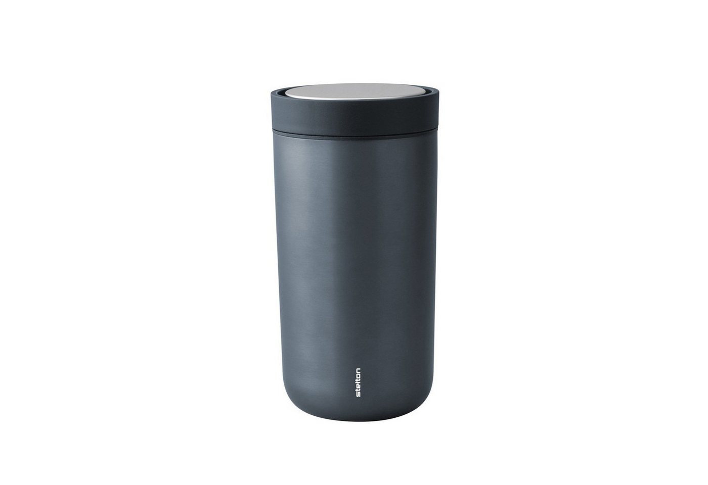 Stelton Thermobecher To Go Click Dark Blue Metallic 200 ml, Edelstahl, Kunststoff von Stelton