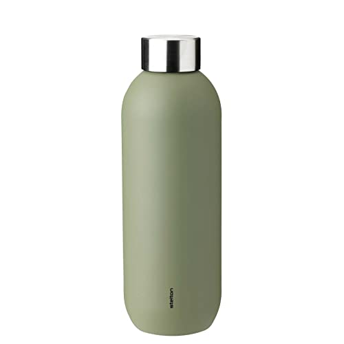 Stelton Thermosflasche Keep Cool - Thermo-Trinkflasche - Doppelwandige Isolierkanne - Moderner Design-Thermobecher für Wasser, heiße & kalte Getränke, Kaffee, Tee - 0,6 Liter, Army von Stelton