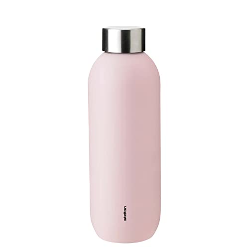 Stelton Thermosflasche Keep Cool | Thermo-Trinkflasche - Doppelwandige Isolierflasche - Moderner Design-Thermobecher für Wasser, heiße & kalte Getränke, Kaffee, Tee - 0,6 Liter, Farbe: soft Rosé von Stelton