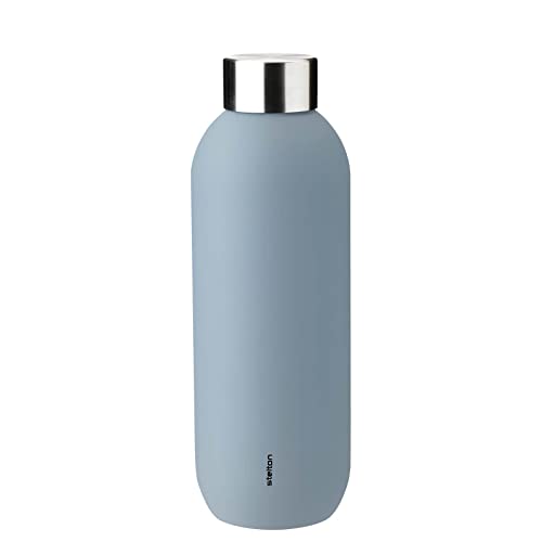 Stelton Thermosflasche Keep Cool - Thermo-Trinkflasche - Doppelwandige Isolierkanne - Moderner Design-Thermobecher für Wasser, heiße & kalte Getränke, Kaffee, Tee - 0,6 Liter, Staubblau von Stelton