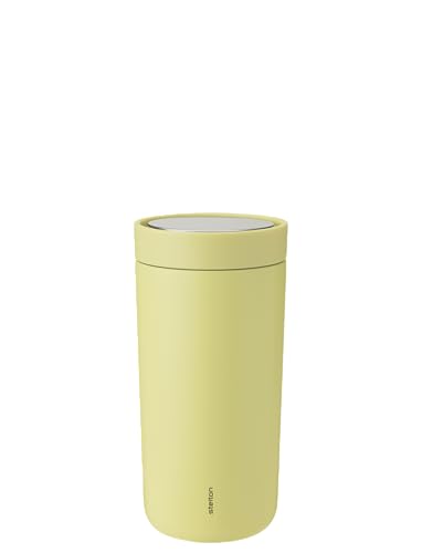 Stelton To-Go Click | Thermobecher, doppelwandige Isolierflasche - Rostfreier, auslaufsicherer Kaffeebecher/Teebecher mit Smart-Click-Deckel - Heiße & kalte Getränke - 0,4 Liter, Laevis von Stelton