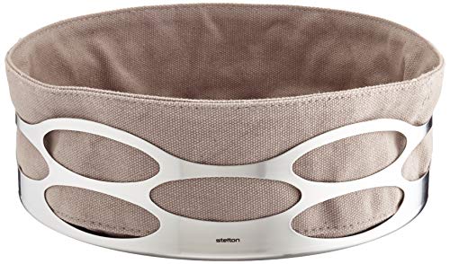 Stelton x-28-3-4 Embrace Brotschale, Edelstahl, Taupe, 23 x 23 x 7 cm von Stelton