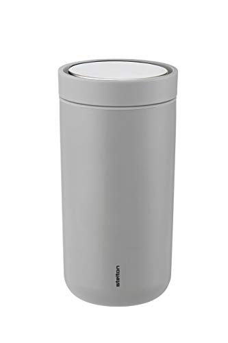 Stelton - to Go Click - Edelstahl/pulverbeschichtet/Kunststoff - Hellgrau - (D x H) 7,2 x 14cm von Stelton