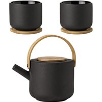 Teekanne & Tasse Set Theo schwarz von Stelton