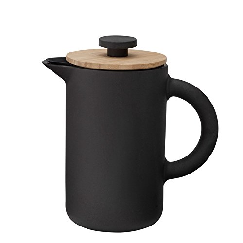 Stelton x-636 - Kaffeebereiter, Pressfilterkanne - Theo - 0,8 Liter - Keramik - schwarz von Stelton