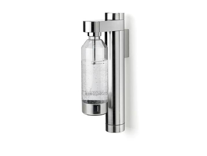 Wassersprudler für die Wandmontage Brus Stelton Edelstahl glänzend silber, Designer Sören Refsgaard, 42x7x19.5 cm von Stelton
