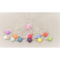 12 Marke Gläser, Schmuck Für Gläser Zu Fuß, Festtisch, Gäste Personalisieren, Bunte Perlen 12 Marke Gläser, Schmuck Für Gläser Zu Fuß, Festtisch, Gäste Personalisieren, Bunte Perlen von Stelycrea