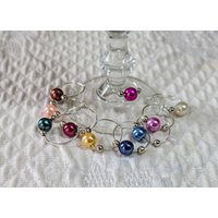 Glasschmuck, Glasmarken, Ortsmarken, Gastpersonalisierung, Perlmutt, Geschenk, Originell, Handgefertigt von Stelycrea