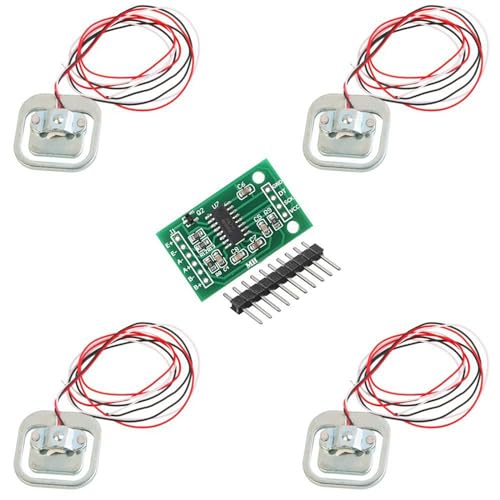 Stemedu 4 Stück Halbbrücken Wägezelle 50kg Halbbrücken-Dehnungsmessstreifen Gewichtungssensorse + 1 Stück HX711 Modul für Arduino Mikrocontroller DIY Stemedu 4 Stück Halbbrücken Wägezelle 50kg Halbbrücken-Dehnungsmessstreifen Gewichtungssensorse + 1 Stück HX711 Modul für Arduino Mikrocontroller DIY von Stemedu