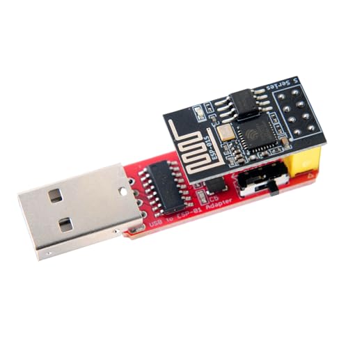Stemedu 4MB ESP-01S USB auf ESP8266 Wireless WiFi Adapter, WLAN-Adapter-Modul CH340G Driver, Übertragungsrate 115200 Stemedu 4MB ESP-01S USB auf ESP8266 Wireless WiFi Adapter, WLAN-Adapter-Modul CH340G Driver, Übertragungsrate 115200 von Stemedu