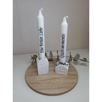 Kerzenhalter Häuschen I Geschenk Zu Weihnachten Wichtelgeschenk Stabkerzenhalter Geburtstag Dekoration von Stempelfapi