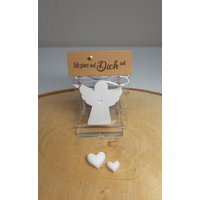 Schutzengel I Geschenk Zu Weihnachten Wichtelgeschenk Silvester Glücksbringer Tellergoodie Tischdeko von Stempelfapi