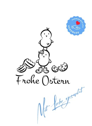 Stempel - Motivstempel - Ostern - zwei Küken - Frohe Ostern von Stempeltraum