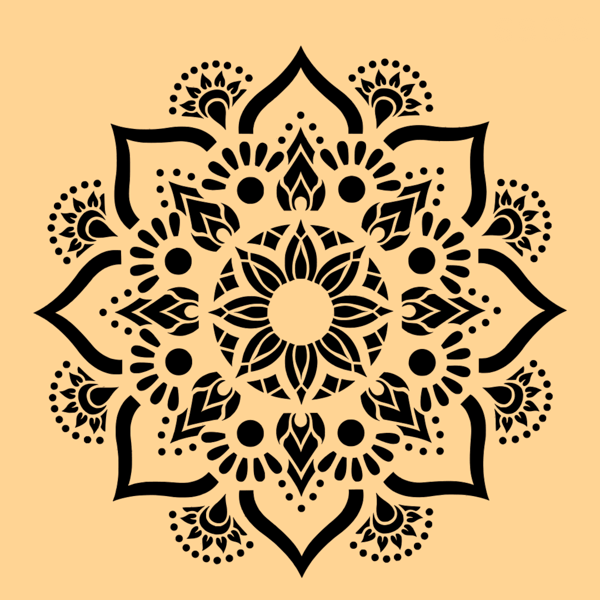 Schablone Mandala Schablone Mandala von Stencil Cologne