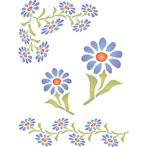 Gerber Gänseblümchen-Schablone, 16,5 x 21,5 cm, wiederverwendbar von Stencil Company