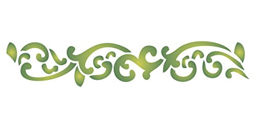 Gothic Border Schablone - 40,5 x 7,5 cm (L) - Wiederverwendbare Mittelalterliche Gothic Architektur Abstrakt Wand Schablone Schablone Schablone von Craft Kreatively