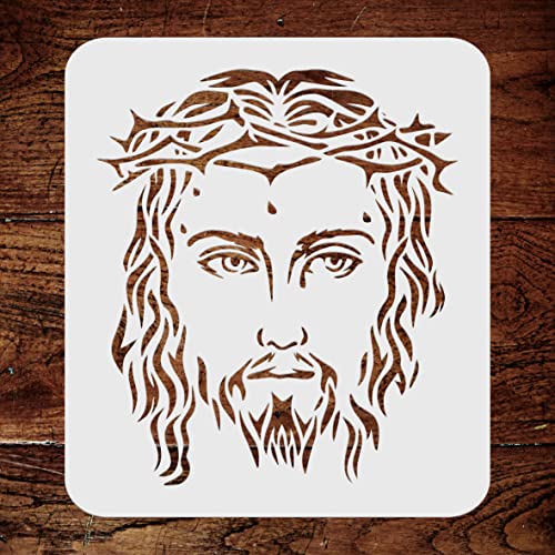 Jesus-Schablone, 16,5 x 19 cm (S) – christlich-katholische religiöse Dornenkrone, Schablonen für Malvorlage von Stencil Company