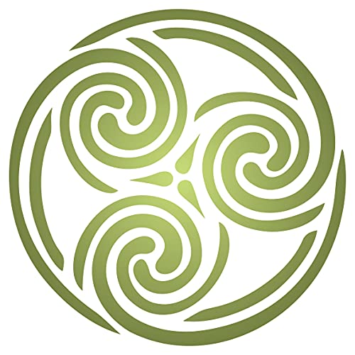 Keltische Spiralschablone, 16,5 x 16,5 cm (L) - Triskelion Dreifach Spirale Lebenszyklus Schablonen zum Malen Vorlage von Craft Kreatively