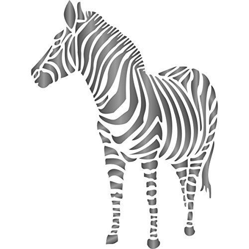 Zebra-Schablone – 19 x 25,5 cm (L) – wiederverwendbare afrikanische Tier-Schablonen zum Malen von Stencil Company
