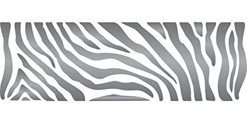 Zebra-Streifen-Schablone – 35,5 x 11,5 cm (M) – wiederverwendbare afrikanische Tier-Bordüre-Schablonen zum Malen. von Stencil Company