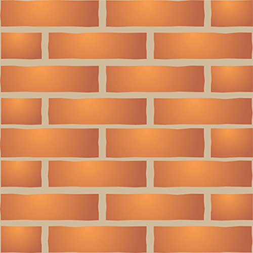 Ziegelschablone – 38 x 25,5 cm (L) – Wiederverwendbare große Ziegelwand-Muster-Wand-Schablone von Stencil Company