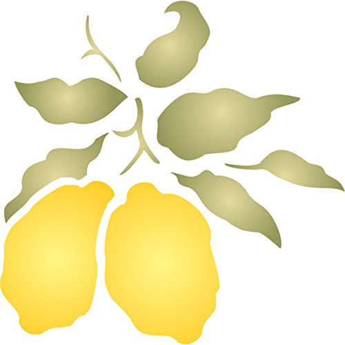 Zitronenschablone – 16,5 x 16,5 cm – Wiederverwendbare Schablone für Obst und Gemüse von Stencil Company