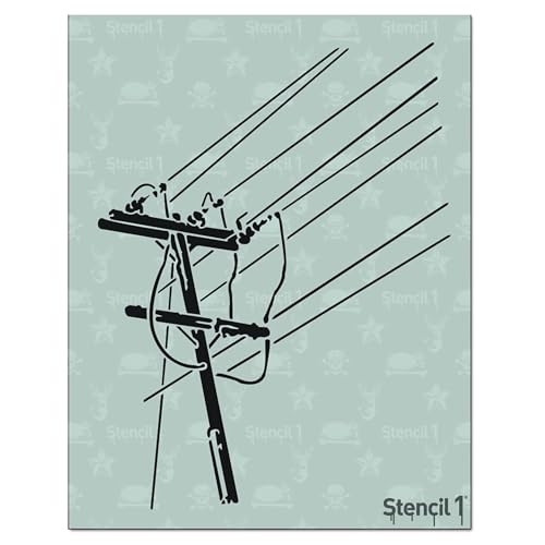 Stencil1 21,6 x 27,9 cm Schablone Power Linien von Stencil1