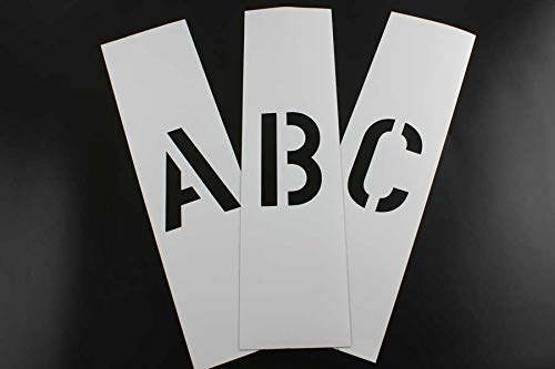 50mm Magnet-Buchstabenschablonen A-Z nach DIN 1451 mit Sprühnebelschutz von stencilBOY