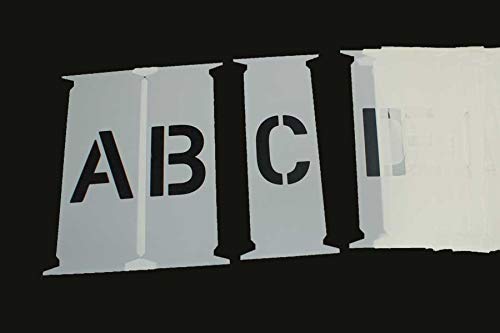 Buchstabenschablonen, Buchstabenset, wiederverwendbar, aus Kunststoff, Buchstabenhöhe 100mm von StencilBOY