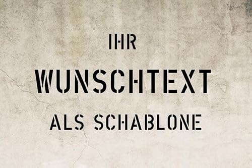 Signierschablone, Textschablone mit Wunschtext, ihr individueller Schriftzug als Schablone (Zeichenhöhe 30mm) von stencilBOY