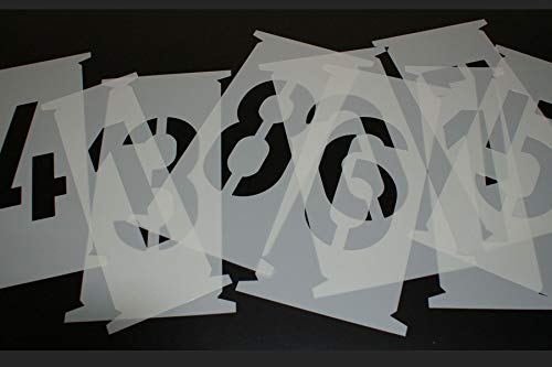 Zahlenschablonen 250mm nach DIN 1451, Zahlenset, Malerschablone von StencilBOY