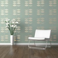 Blatt & Stengel Allover Tapetenschablone Wiederverwendbare Diy Wohnkultur von StenciledUp