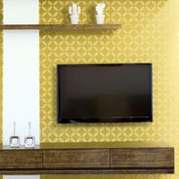 Ellipsed Circles Wallpaper Schablone Wiederverwendbare Diy Wandschablone von StenciledUp