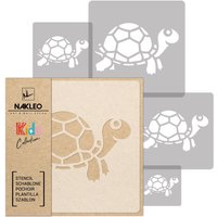 5 Stück Wiederverwendbare Kunststoff-Schablonen/Schildkröte 34x34cm Bis 9x9cm // Kinderzimmer-Dekorarion Kinderzimmer-Vorlage von StencilsNakleo