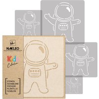 5 Stück Wiederverwendbare Kunststoff-Schablonen // Astronaut 34x34cm Bis 9x9cm Kinderzimmer-Dekorarion Kinderzimmer von StencilsNakleo