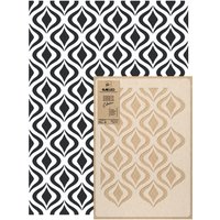 Geometrisch Wiederverwendbare Wandschablone Aus Kunststoff // 65x95cm Retro Garlands Nahtlos Repetitive Allover Muster Vorlage von StencilsNakleo