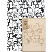 Geometrisch Wiederverwendbare Wandschablone Aus Kunststoff // 65x95cm Retro-Quadrate Nahtlos Repetitive Allover Muster Vorlage von StencilsNakleo